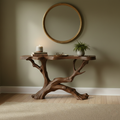 Sculptural Driftwood Root Console Table – Organic Modern Entryway Statement
