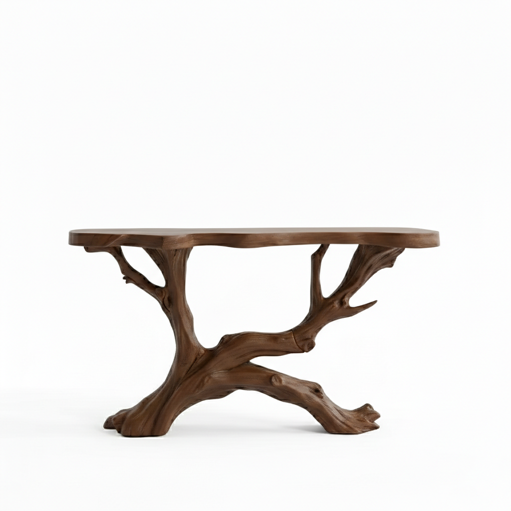 Sculptural Driftwood Root Console Table – Organic Modern Entryway Statement