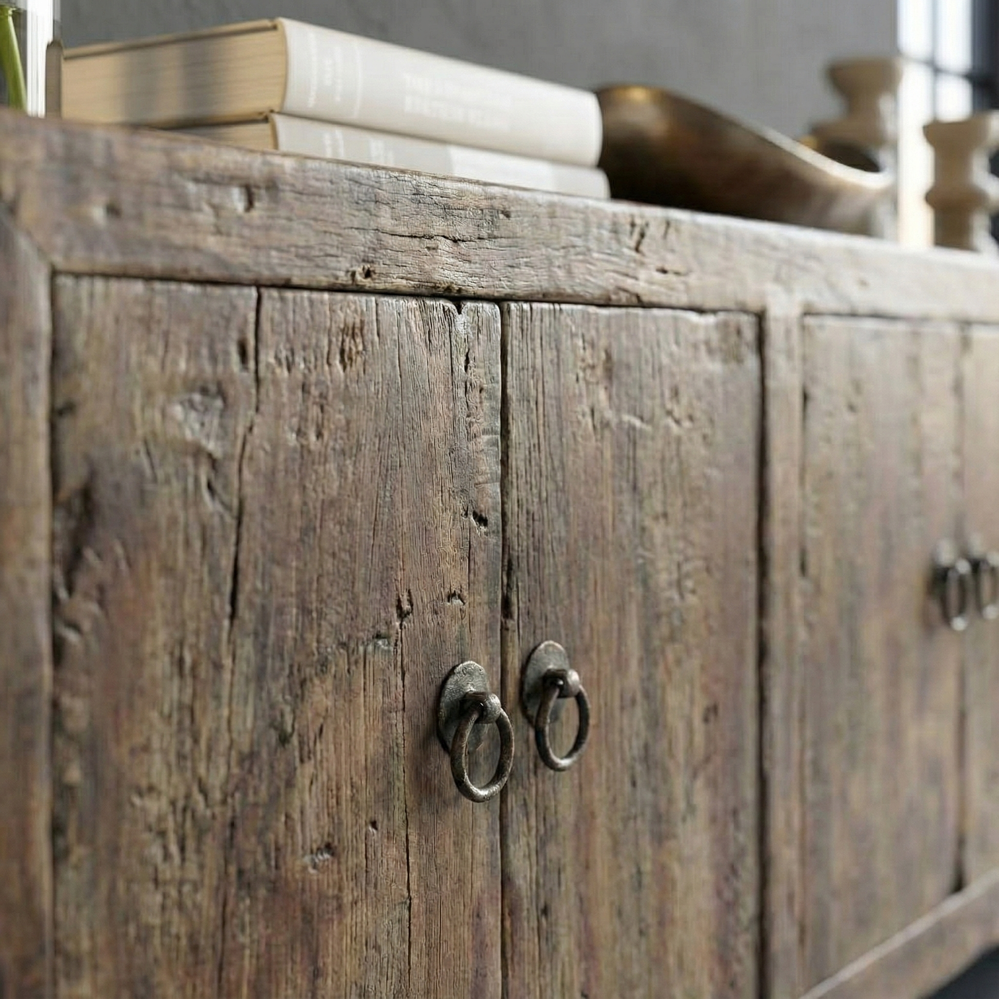Handmade Solid Oak Console Table – Rustic Natural Wood Sideboard (70”) | Farmhouse Dining & Living Room Table