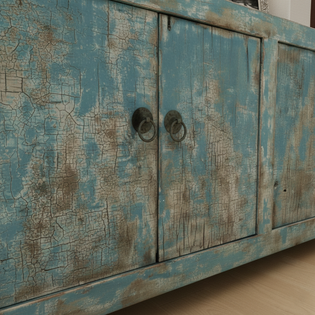 Massive Timber Block Console Table – Hand-Carved Solid Wood Architectural Statement