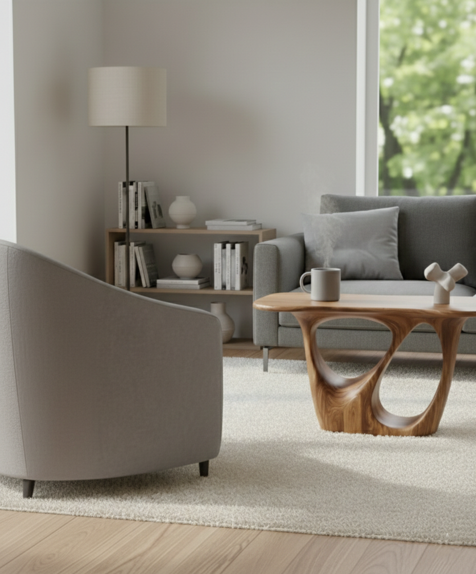 Monumental Sculptural Root Console Table – Grand Live-Edge Solid Wood Statement